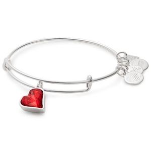 silver Alex and Ani heart bracelet